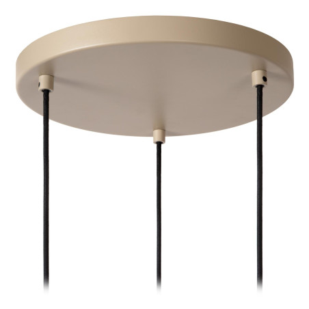 Lucide LAMBRES - Suspension - 3xE27 - Taupe