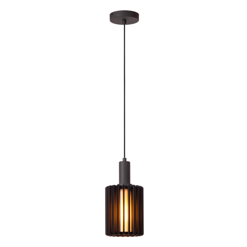 Lucide LAMBRES - Suspension - Ø 15 cm - 1xE27 - Noir