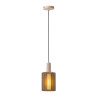 Lucide LAMBRES - Suspension - Ø 15 cm - 1xE27 - Taupe