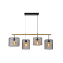 Lucide BASKETT - Suspension - 4xE27 - Noir