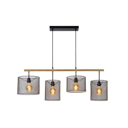 Lucide BASKETT - Suspension - 4xE27 - Noir