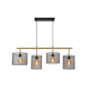 Lucide BASKETT - Suspension - 4xE27 - Noir