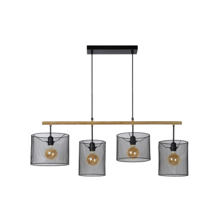 Lucide BASKETT - Suspension - 4xE27 - Noir