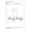Lucide BASKETT - Suspension - 4xE27 - Noir