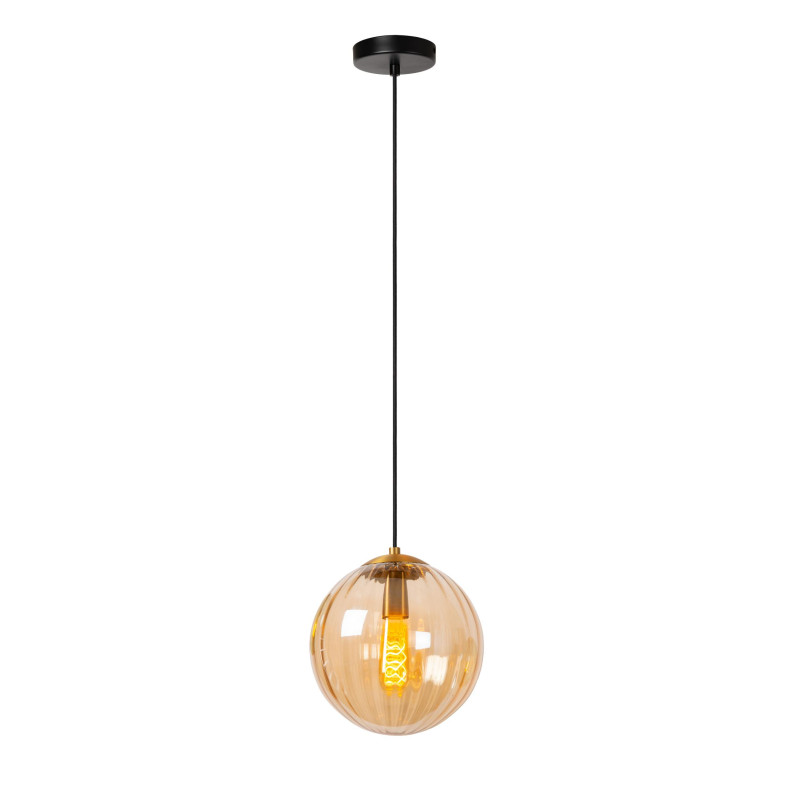 Lucide MONSARAZ - Suspension - Ø 25 cm - 1xE27 - Ambre