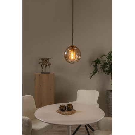 Lucide MONSARAZ - Suspension - Ø 25 cm - 1xE27 - Ambre