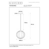 Lucide MONSARAZ - Suspension - Ø 25 cm - 1xE27 - Ambre