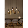 Lucide JOANET - Suspension - 4xE27 & 3xGU10 - Laiton