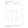 Lucide FIRMIN - Suspension - 3xE27 - Or Mat / Laiton