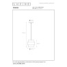 Lucide FIRMIN - Suspension - Ø 20 cm - 1xE27 - Or Mat / Laiton
