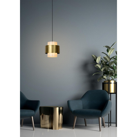 Lucide FIRMIN - Suspension - Ø 30 cm - 1xE27 - Or Mat / Laiton