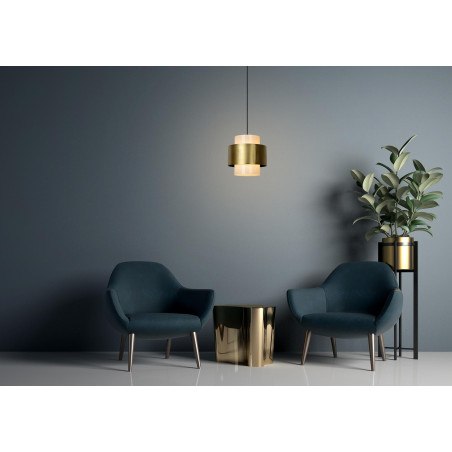 Lucide FIRMIN - Suspension - Ø 30 cm - 1xE27 - Or Mat / Laiton