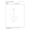 Lucide FIRMIN - Suspension - Ø 30 cm - 1xE27 - Or Mat / Laiton