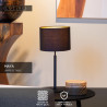 Lucide MAYA - Lampe de table - Ø 26 cm - 1xE27 - Noir