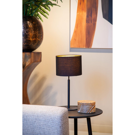 Lucide MAYA - Lampe de table - Ø 26 cm - 1xE27 - Noir