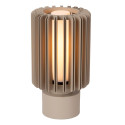 Lucide LAMBRES - Lampe de table - Ø 15 cm - 1xE27 - Taupe