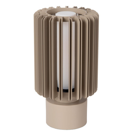 Lucide LAMBRES - Lampe de table - Ø 15 cm - 1xE27 - Taupe