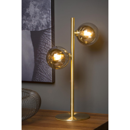 Lucide TYCHO - Lampe de table - 2xG9 - Or Mat / Laiton