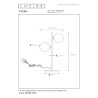 Lucide TYCHO - Lampe de table - 2xG9 - Noir