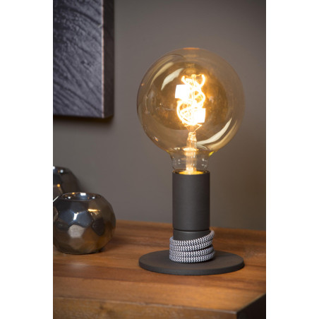 Lucide MARIT - Lampe de table - 1xE27 - Noir