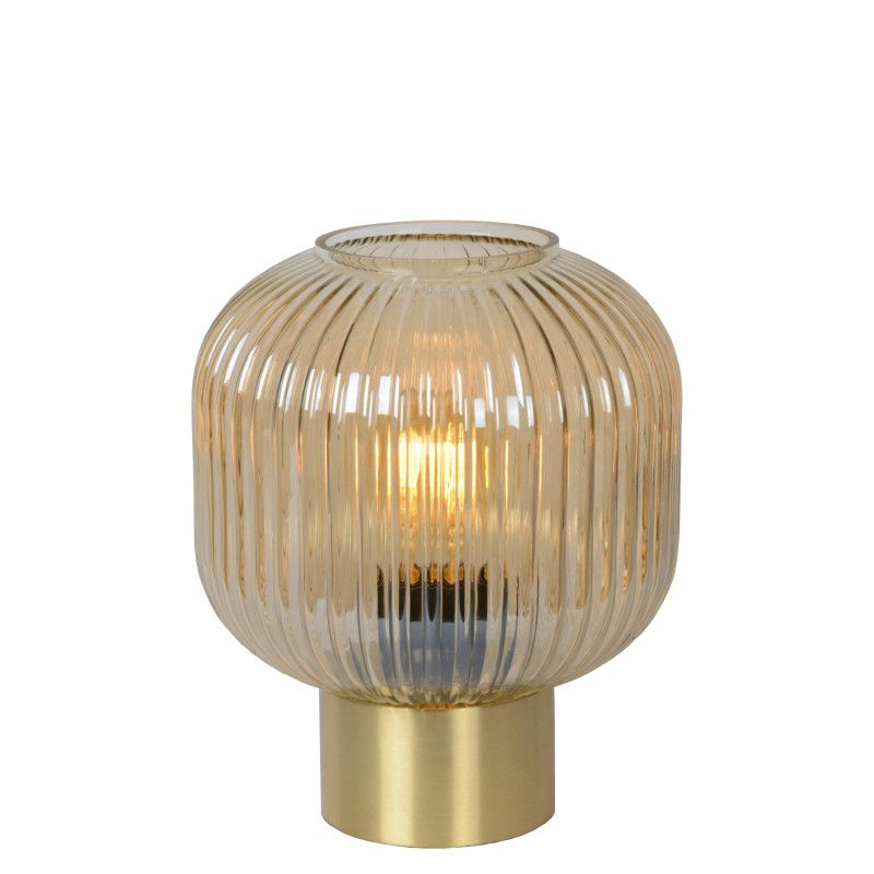 Lucide MALOTO - Lampe de table - Ø 20 cm - 1xE27 - Ambre