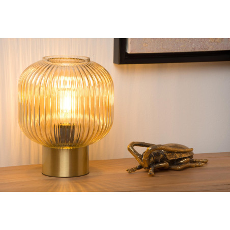 Lucide MALOTO - Lampe de table - Ø 20 cm - 1xE27 - Ambre