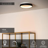 Lucide VIDAL - Plafonnier - Ø 28 cm - LED Dim. - 1x20W 2700K - Noir