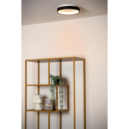 Lucide VIDAL - Plafonnier - Ø 28 cm - LED Dim. - 1x20W 2700K - Noir