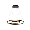 Lucide TRINITI - Suspension - Ø 80 cm - LED Dim. - 3000K - Noir
