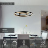 Lucide TRINITI - Suspension - Ø 80 cm - LED Dim. - 3000K - Noir