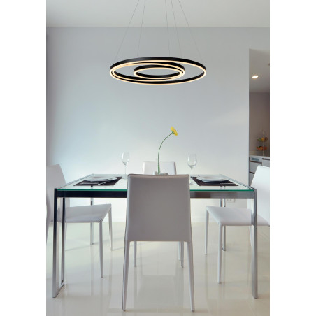 Lucide TRINITI - Suspension - Ø 80 cm - LED Dim. - 3000K - Noir
