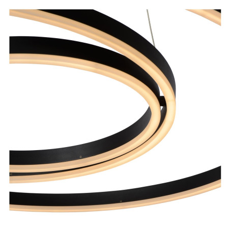 Lucide TRINITI - Suspension - Ø 80 cm - LED Dim. - 3000K - Noir