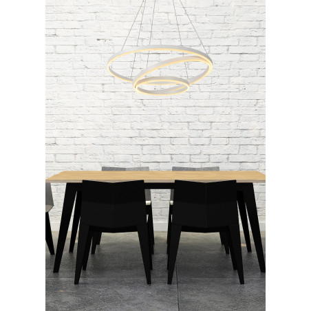Lucide TRINITI - Suspension - Ø 80 cm - LED Dim. - 3000K - Blanc