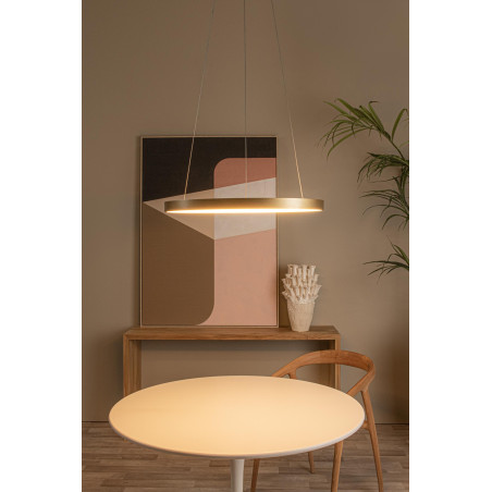Lucide VIDAL - Suspension - Ø 58 cm - LED Dim. - 1x48W 2700K - Or Mat / Laiton