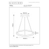 Lucide VIDAL - Suspension - Ø 58 cm - LED Dim. - 1x48W 2700K - Noir