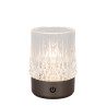 Lucide LILY - Lampe de table Rechargeable - Batterie/Piles - Ø 8 cm - LED 3 StepDim - 1x3W 2700K/3000K - Canon Fusil - Ensemble
