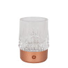 Lucide LILY - Lampe de table Rechargeable - Batterie/Piles - Ø 8 cm - LED 3 StepDim - 1x3W 2700K/3000K - Cuivre - Ensemble de 3