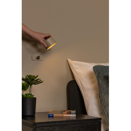 Lucide JOLAN - Lampe de bureau Rechargeable/Lampe à pince/Applique murale - Batterie/Piles - LED Dim to warm - 1x3,5W