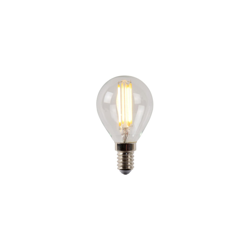 Lucide P45 - Ampoule filament - Ø 4,5 cm - LED Dim. - E14 - 1x4W 2700K - Transparent