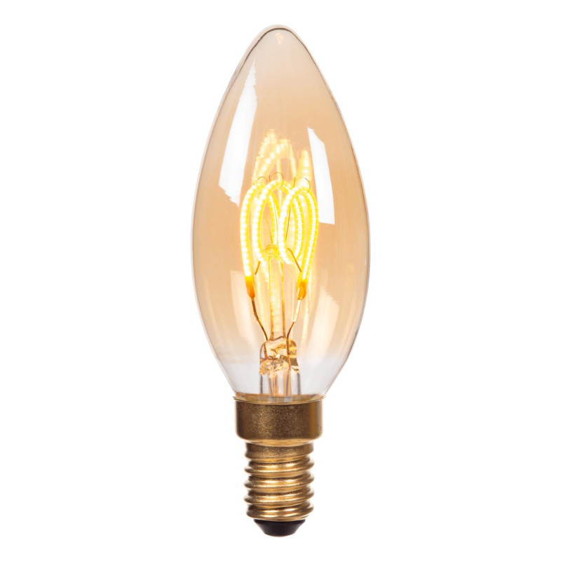 Lucide C35 - Ampoule filament - Ø 3,5 cm - E14 - 1x3W 2200K - Ambre