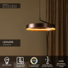 Lucide LEONARD - Suspension - Ø 54,5 cm - LED 3 StepDim - CCT - 1x36W 2200K/3000K - Café - Vibes