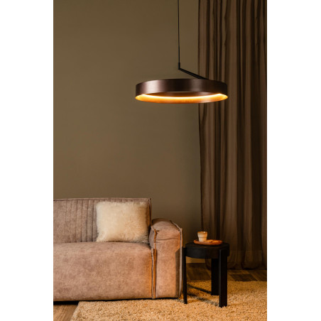 Lucide LEONARD - Suspension - Ø 54,5 cm - LED 3 StepDim - CCT - 1x36W 2200K/3000K - Café - Vibes