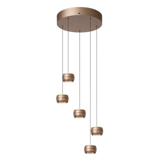 Lucide CORYFEE - Suspension - Ø 38 cm - LED Dim. - CCT - 5x6W 2200K/3000K - Champagne Couleur - Vibes
