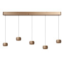 Lucide CORYFEE - Suspension - LED Dim. - CCT - 5x6W 2200K/3000K - Champagne Couleur - Vibes