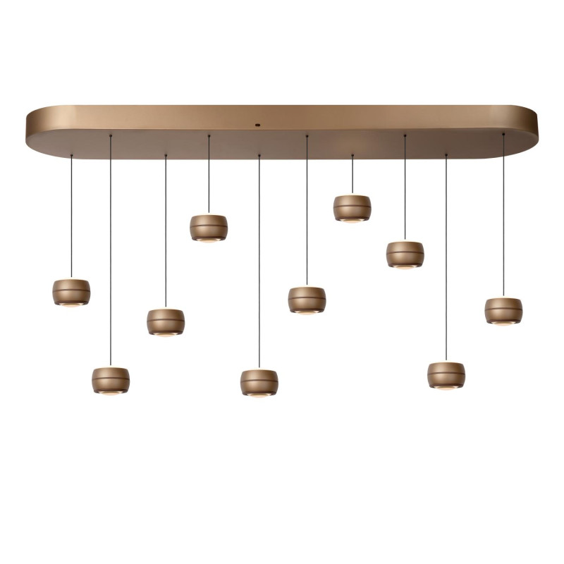 Lucide CORYFEE - Suspension - LED Dim. - CCT - 10x6W 2200K/3000K - Champagne Couleur - Vibes