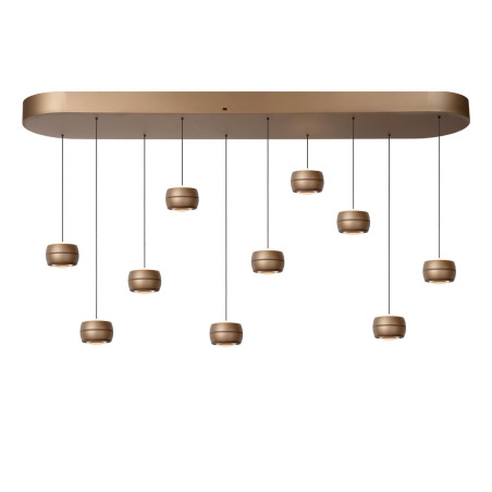 Lucide CORYFEE - Suspension - LED Dim. - CCT - 10x6W 2200K/3000K - Champagne Couleur - Vibes