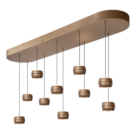 Lucide CORYFEE - Suspension - LED Dim. - CCT - 10x6W 2200K/3000K - Champagne Couleur - Vibes