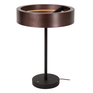 Lucide LEONARD - Lampe de table - Ø 31 cm - LED Dim. - CCT - 1x12W 2200K/3000K - Café - Vibes