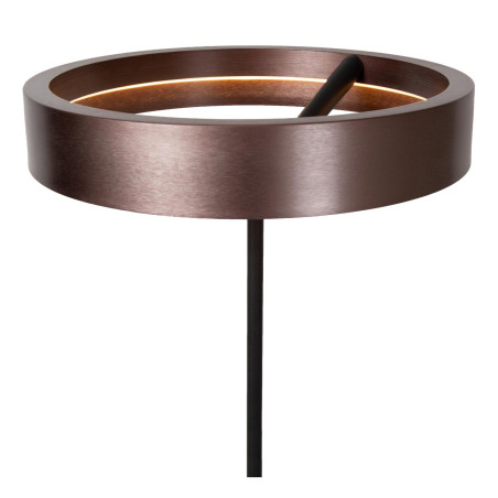 Lucide LEONARD - Lampadaire - Ø 40 cm - LED - CCT - 1x24W 2200K/3000K - Café - Vibes