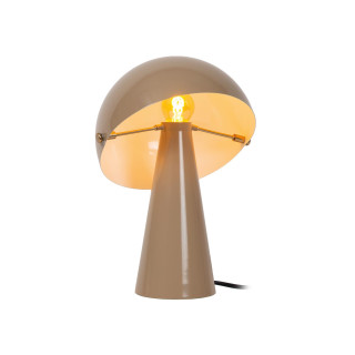 Lucide BARONE - Lampe de table - Ø 23 cm - 1xE27 - Taupe - Vibes